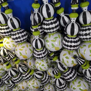 Qfdian easter decorations clearance 130cm Large Easter Inflatable Balloon Decorative Ball Tulip Colored Egg PVC Inflatable Ornament Outdoor Garden Courtyard Decor